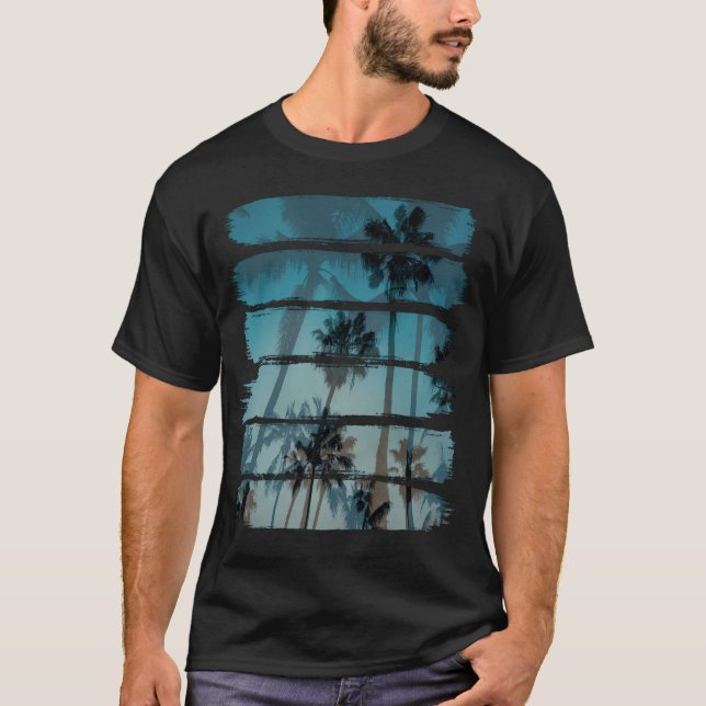 Camiseta Traços Tropicais De Pincel (Frente)