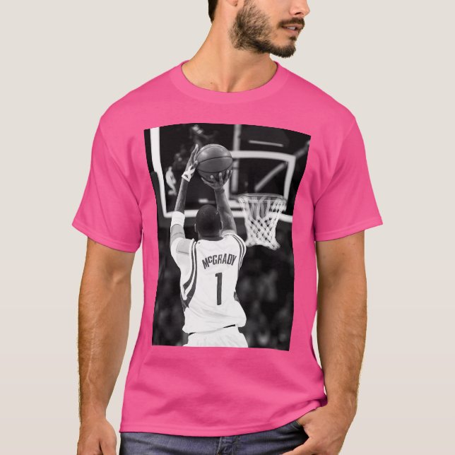 Camiseta Tracy Mcgrady - Preto Branco (Frente)