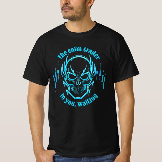 Camiseta Trade Motivation | Skull | Calm Trader (Frente)