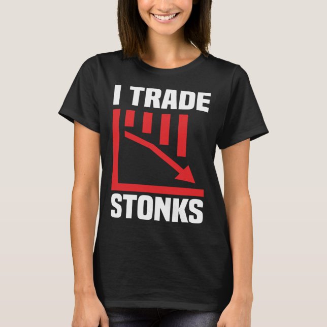 Camiseta Trade Stonks Dia de Negociação Dia de Investidor P (Frente)