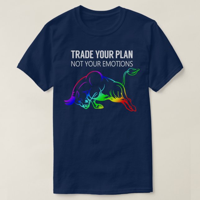 Camiseta Trade Your Plan Stock Market Day Trader Gift (Frente do Design)