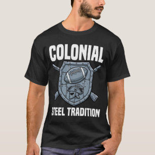 CAMISETA TRADIÇÃO COLONIAL DE AÇO - FUTEBOL DE NEW ENGLAND