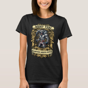 Camiseta Tradição Encontra Poder - Kickboxing E Muay Thai S