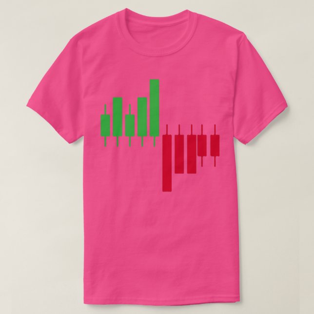 Camiseta Trading candlesticks candle chart pips (Frente do Design)