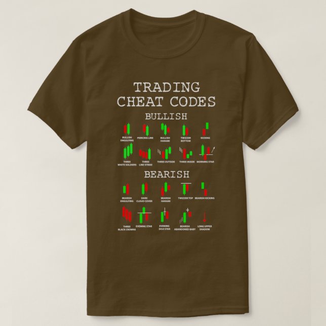Camiseta Trading Cheat Codes Bullish Market Bearish (Frente do Design)