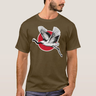 Camiseta Traditional Japanese red crowned crane 1
