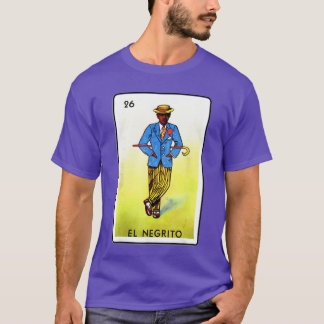 Camiseta Traditional Meican Card Game N26 El negrito retro