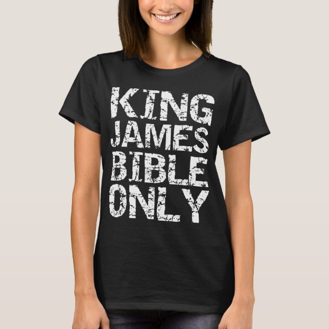 Camiseta Tradução Cristã Conservadora King James Bibl (Frente)