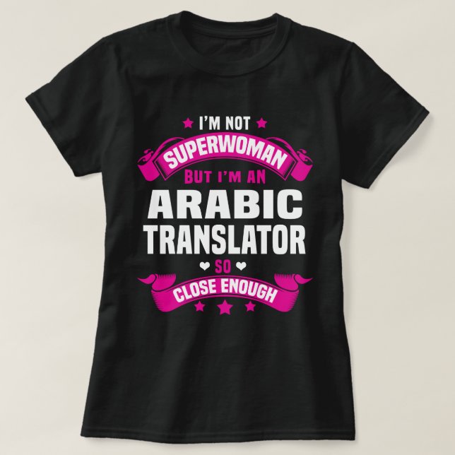 Camiseta Tradutor árabe (Frente do Design)