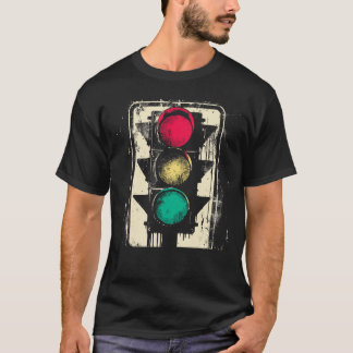 Camiseta Traffic Light Vintage Stop Go Red Yellow Green Sig