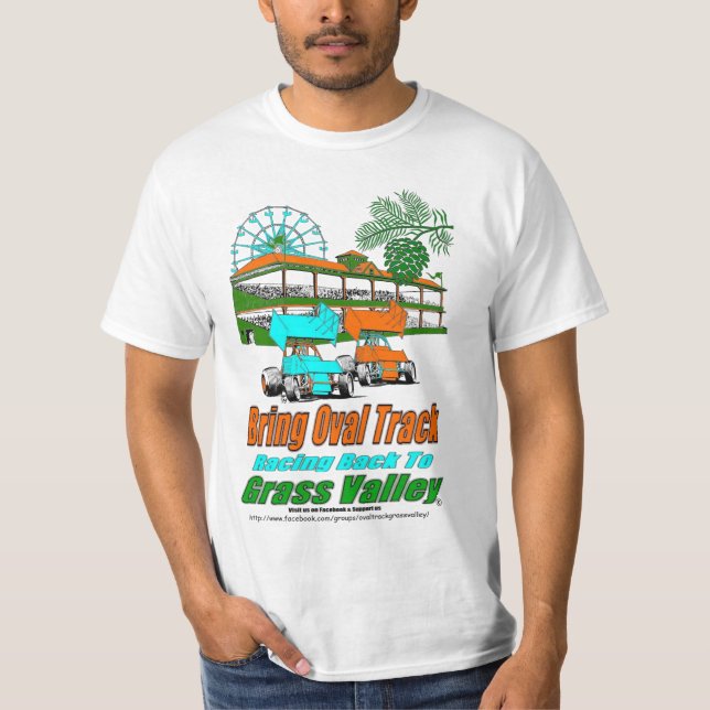 Camiseta Traga a trilha oval que compete de volta ao vale (Frente)