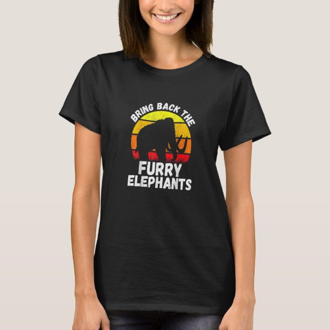 Camiseta Traga de volta a citação dos Elefantes Furry (Frente)