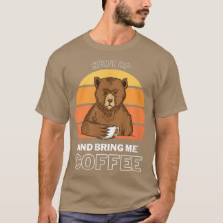 Camiseta Traga-me Café Bear Manhã Bebendo Café Drinker