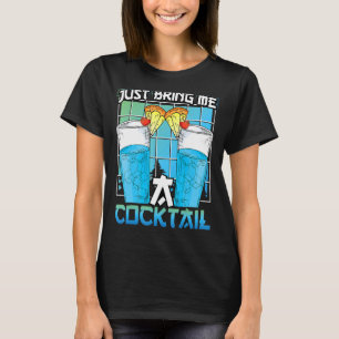 Camiseta Traga-Me Uma Festa De Cocktail Bebe Coquetel Azul