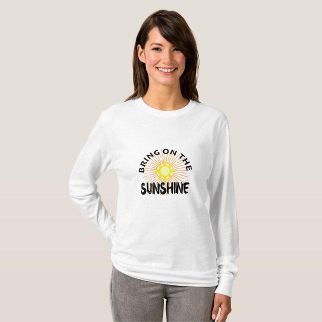 Camiseta Traga O Design Sol - Capa Longa Básica T (Frente Completa)