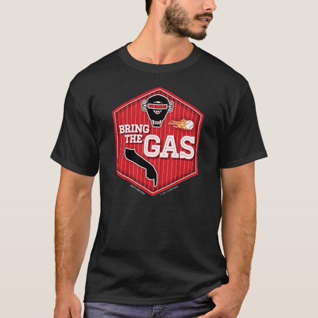 Camiseta Traga o gás: Vermelho + Preto (Frente)