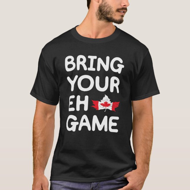 Camiseta Traga o seu jogo canadense Flag Canada Pride Mapea (Frente)
