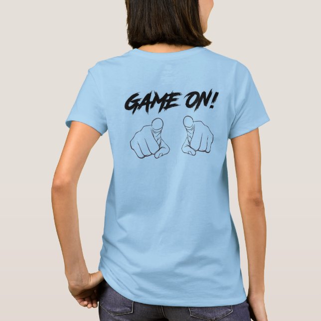Camiseta Traga os jogos para o seu guarda-roupa... Jogue! (Verso)