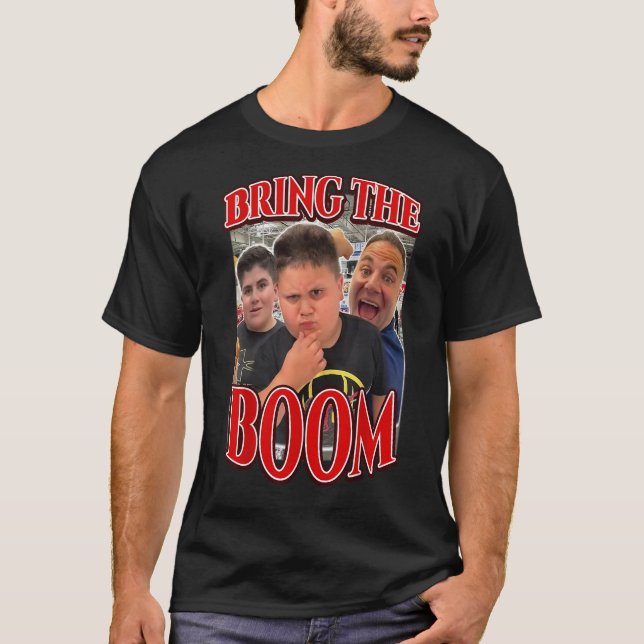 Camiseta Traga os presentes de Piada Engraçados do Boom Riz (Frente)