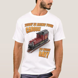 Camiseta Traga Seu Caboose para o Dia de Trabalho (Red Cabo