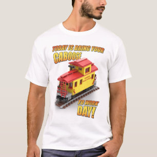 Camiseta Traga Seu Caboose para o Dia de Trabalho (Yellow C