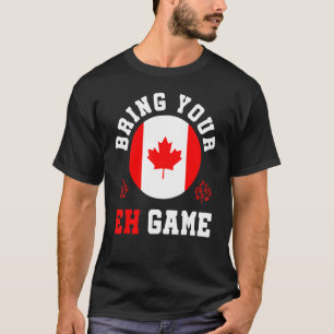 Camiseta Traga seu Jogo Canadá Mapear Orgulho Canadiano Pod