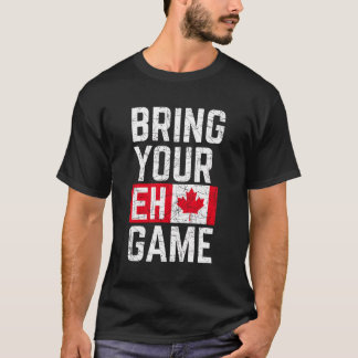 Camiseta Traga seu jogo canadense Flag Canada orgulho
