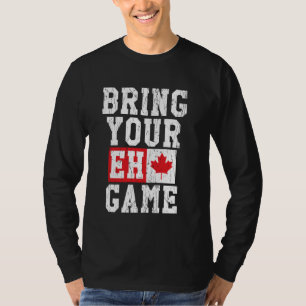 Camiseta Traga seu jogo canadense Flag Canada orgulho