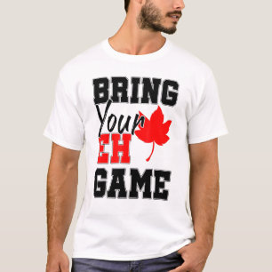 Camiseta Traga Seu Jogo Cartografia Canadiana O País Folha