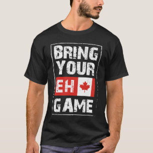 Camiseta Traga seu jogo EH Canadá Mapeamento Leaf Canadense