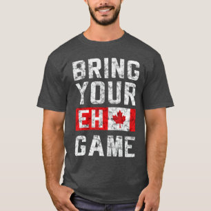 Camiseta Traga seu jogo EH Orgulho da Bandeira Canadense Ho