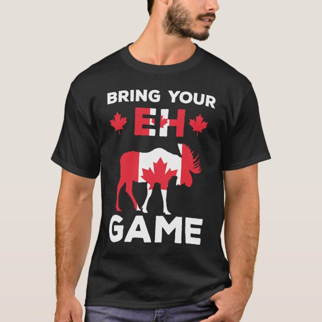 Camiseta Traga seu jogo Retro Funny Canada (Frente)