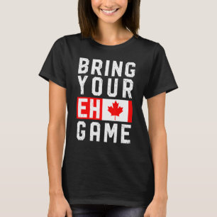 Camiseta Traga seu jogo Vintage canadense Flag Canada Da