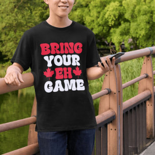 Camiseta Traga sua bandeira canadense para o jogo Canadá