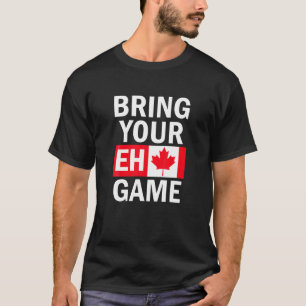 Camiseta Traga sua bandeira canadense para o jogo Canadá