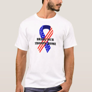 Camiseta Tragam nossas tropas para casa, EUA, fitas