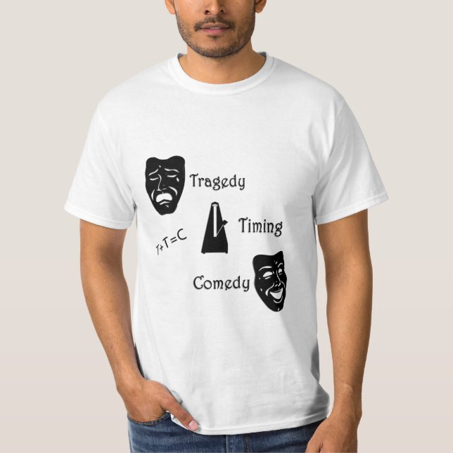 Camiseta Tragédia + Timing Igual ao Teatro de Comédia (Frente)