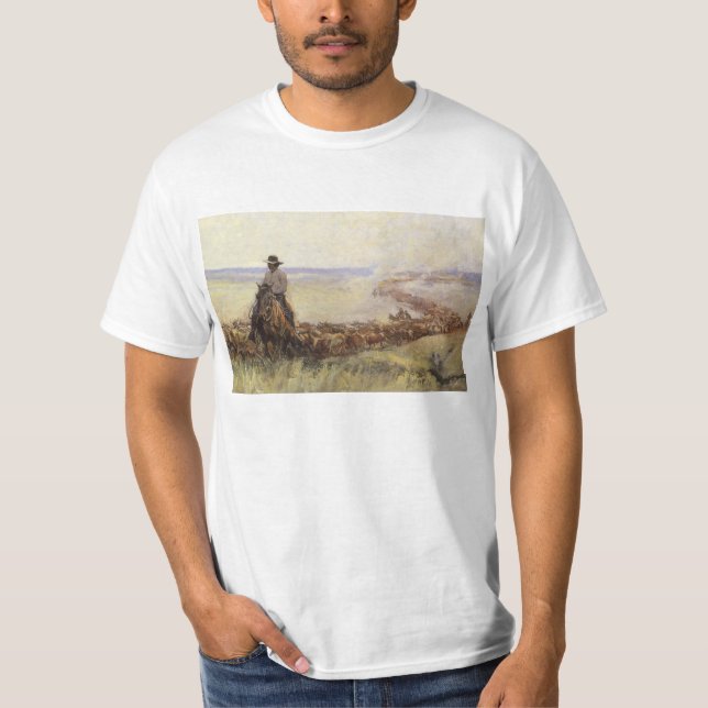 Camiseta Trail Herd to Wyoming, por WHD Koerner (Frente)