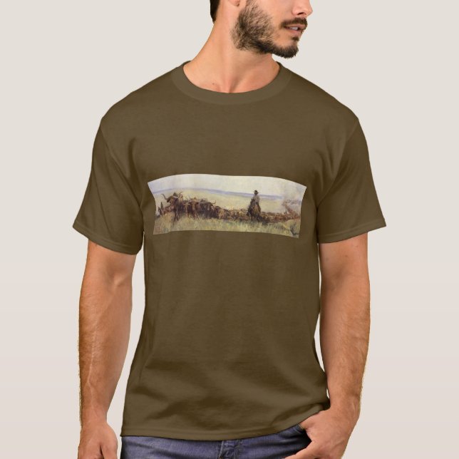 Camiseta Trail Herd to Wyoming, por WHD Koerner (Frente)