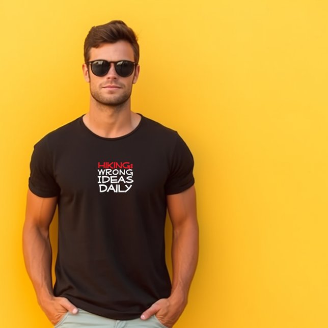 Camiseta Trail Hiking camping humor black red (Criador carregado)