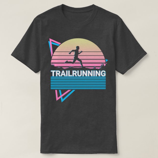 Camiseta Trail Running Trail Runner Retro Gift (Frente do Design)