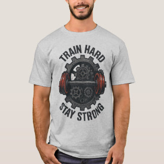 Camiseta Train Hard Stay Strong T-Shirt – Motivational Tee