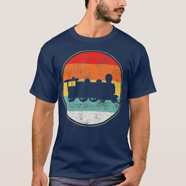 Camiseta Train Railroad Retro Vintage (Frente)
