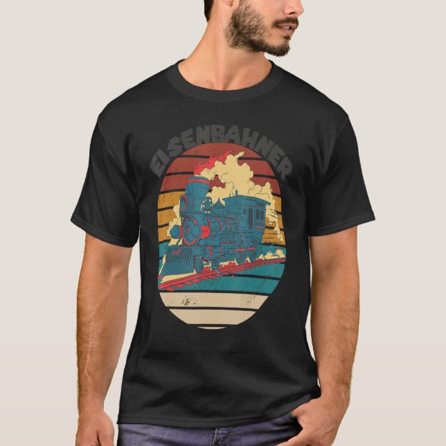 Camiseta Train Railroad Steam Locomotive Railway Conductor (Frente)