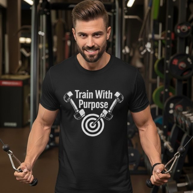 Camiseta Train With Purpose – Motivational Fitness T-Shirt (Criador carregado)