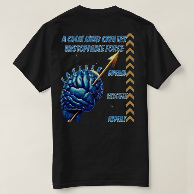 Camiseta Train Your Mind Like a Warrior Strength T-Shirts (Verso do Design)