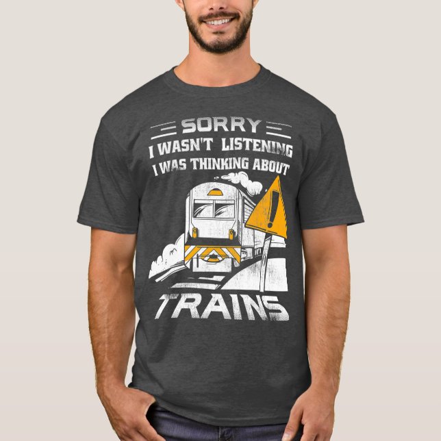 Camiseta Trains Collector Railroad Conductor Model Train (Frente)