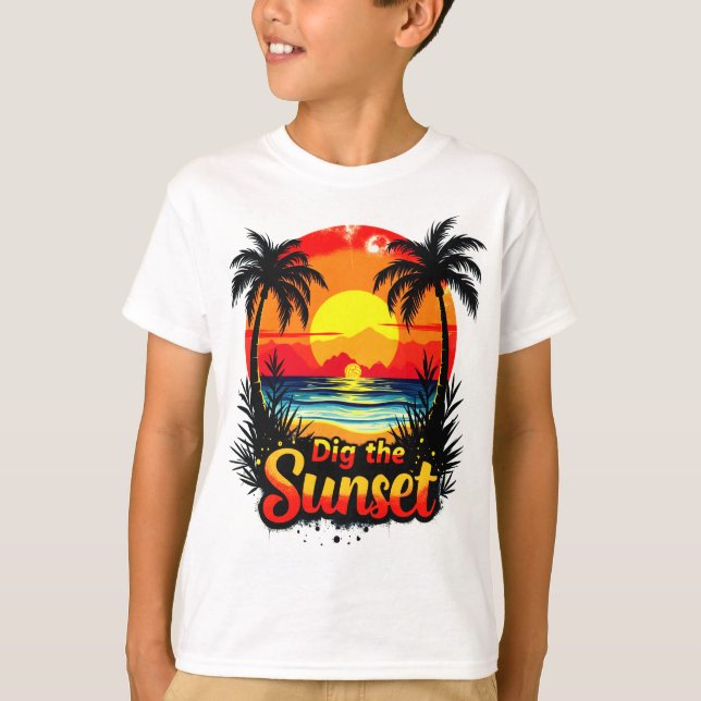 Camiseta Traje a torre de Voleibol do Sunset - Perfeito par (Frente)
