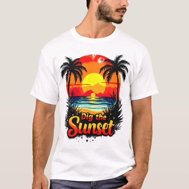 Camiseta Traje a torre de Voleibol do Sunset - Perfeito par (Frente)