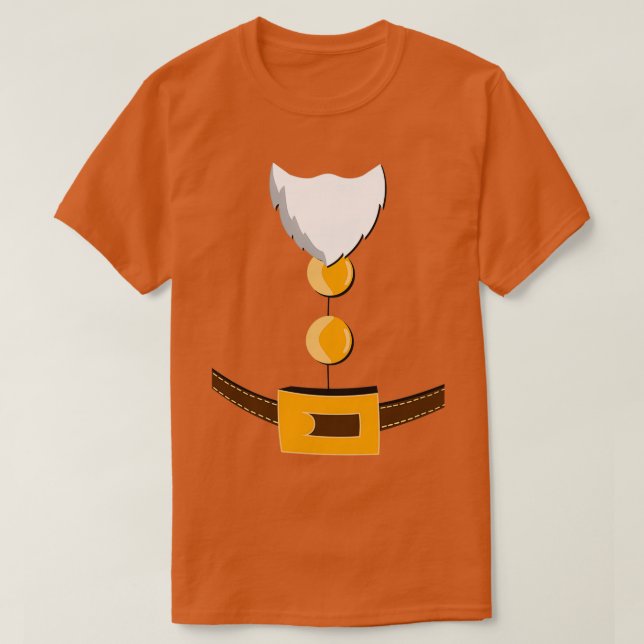 Camiseta Traje anão com barba (Frente do Design)